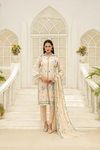 Elisol - Fancy Embroidered Slub Lawn Suit with Chiffon Dupatta | Ready To Wear