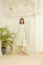 Elisol - Fancy Embroidered Slub Lawn Suit with Chiffon Dupatta | Ready To Wear