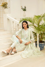 Elisol - Fancy Embroidered Slub Lawn Suit with Chiffon Dupatta | Ready To Wear