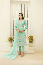 Elisol - Fancy Embroidered Slub Lawn Suit with Chiffon Dupatta | Ready To Wear