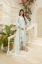 Elisol - Fancy Embroidered Slub Lawn Suit with Chiffon Dupatta | Ready To Wear