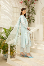 Elisol - Fancy Embroidered Slub Lawn Suit with Chiffon Dupatta | Ready To Wear