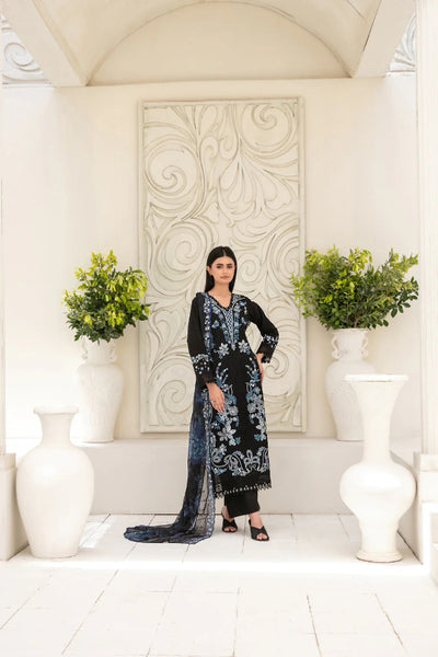 Embroidered Cross Slub Lawn Suit With Cotton Trouser | Ready To Wear