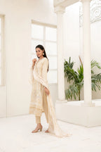 Embroidered Cross Slub Lawn Suit With Cotton Trouser | Ready To Wear