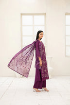 Embroidered Cross Slub Lawn Suit With Cotton Trouser | Ready To Wear