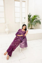 Embroidered Cross Slub Lawn Suit With Cotton Trouser | Ready To Wear