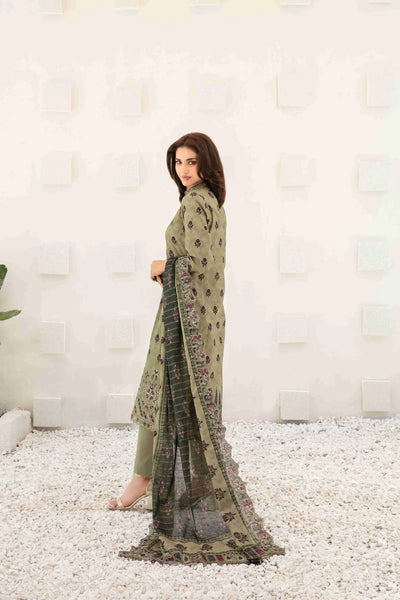Ayna - Embroidered Printed Lawn Suit With Cotton Trouser | Ready To Wear