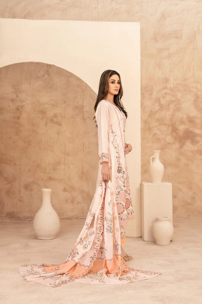 03-Piece Embroidered Chamki Lawn With Printed Dupatta | Ready To Wear