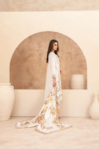 03-Piece Embroidered Chamki Lawn With Printed Dupatta | Ready To Wear