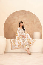 03-Piece Embroidered Chamki Lawn With Printed Dupatta | Ready To Wear