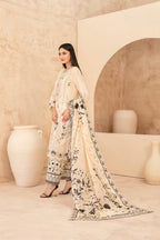 03-Piece Embroidered Chamki Lawn With Printed Dupatta | Ready To Wear