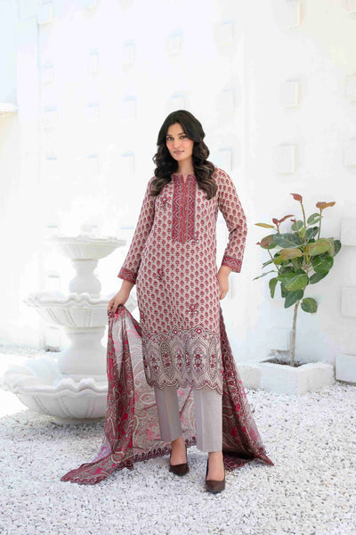 Ayna - Embroidered Printed Lawn Suit With Cotton Trouser | Ready To Wear