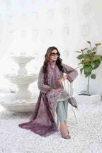 Ayna - Embroidered Printed Lawn Suit With Cotton Trouser | Ready To Wear