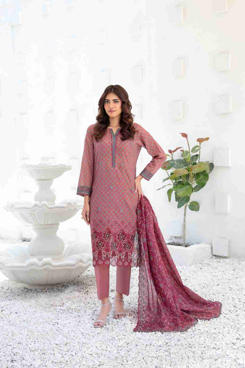 Ayna - Embroidered Printed Lawn Suit With Cotton Trouser | Ready To Wear