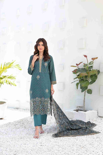 Ayna - Embroidered Printed Lawn Suit With Cotton Trouser | Ready To Wear