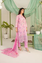 03-Piece Printed Lawn Suit With Chiffon Dupatta | Ready To Wear