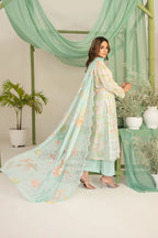 03-Piece Printed Lawn Suit With Chiffon Dupatta | Ready To Wear