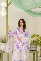 03-Piece Printed Lawn Suit With Chiffon Dupatta | Ready To Wear