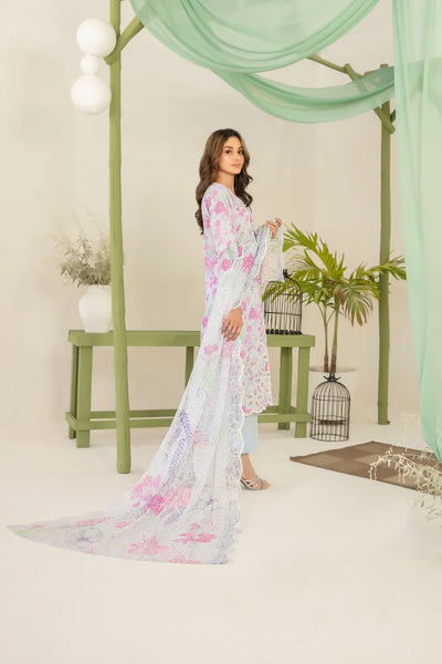 03-Piece Printed Lawn Suit With Chiffon Dupatta | Ready To Wear