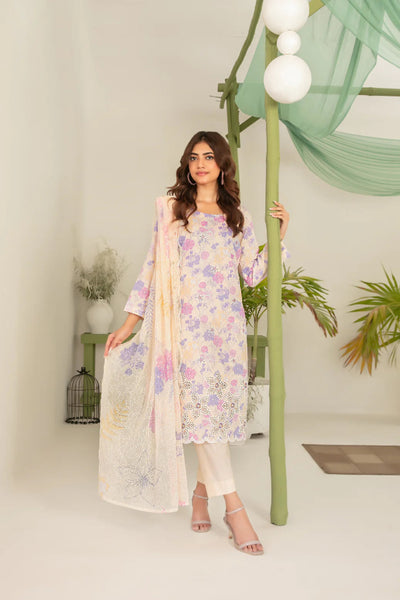 Sionya: 03-Piece Printed Lawn Suit With Chiffon Dupatta | Ready To Wear