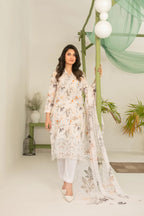 Sionya: 03-Piece Printed Lawn Suit With Chiffon Dupatta | Ready To Wear