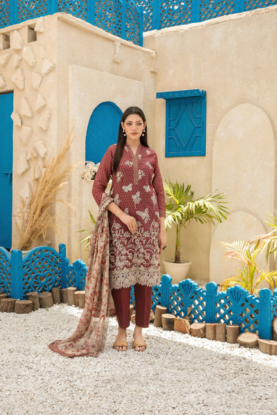 Digital Printed Fancy Lawn 3-Piece Suit with Lawn Dupatta | Ready To Wear
