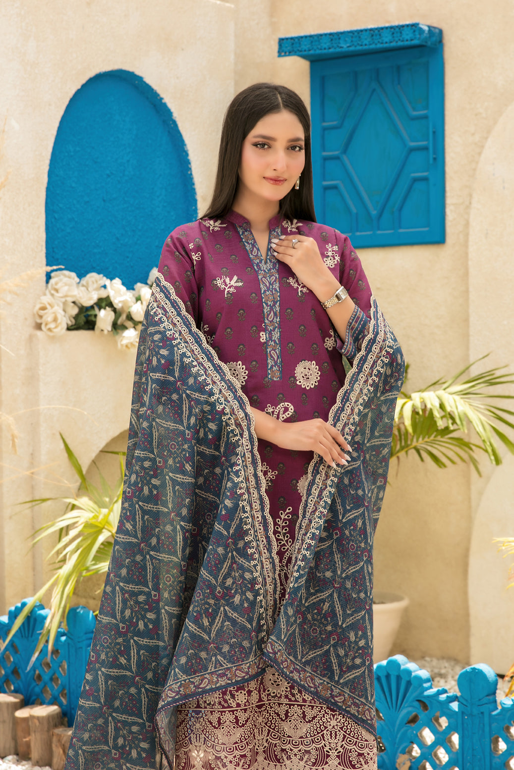Digital Printed Fancy Lawn Suit with Digital Printed Lawn Dupatta | Ready to Wear