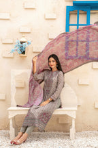 Laveen - Embroidered Printed Lawn Suit With Cotton Trouser | Ready To Wear