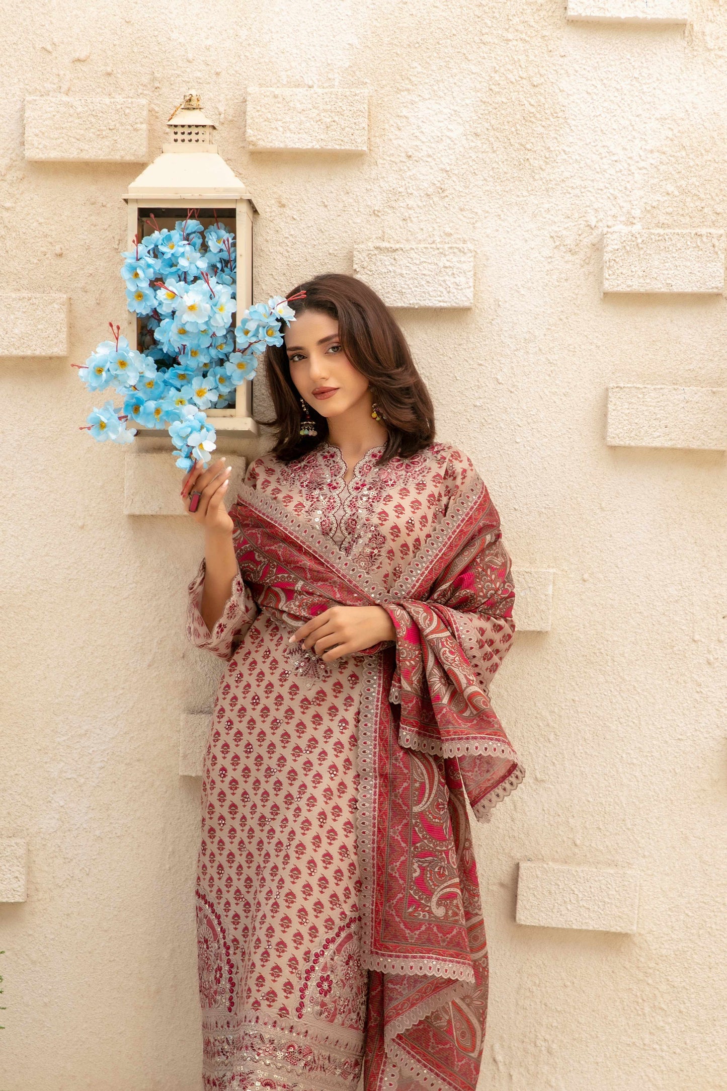 Elegant Embroidered Printed Lawn  With Printed Lawn Dupatta| Ready To Wear