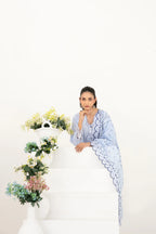 03-Piece Embroidered Lawn Suit & Plain Cotton Trouser | Ready To Wear