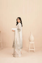 Naqsh -  Embroidered Organza Suit with Plain Trouser - Ready to Wear