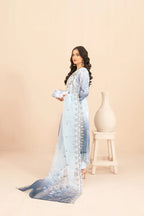 Naqsh -  Embroidered Organza Suit with Plain Trouser - Ready to Wear