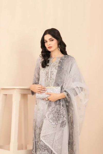 Naqsh -  Embroidered Organza Suit with Plain Trouser - Ready to Wear