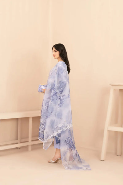 Naqsh -  Embroidered Organza Suit with Plain Trouser - Ready to Wear