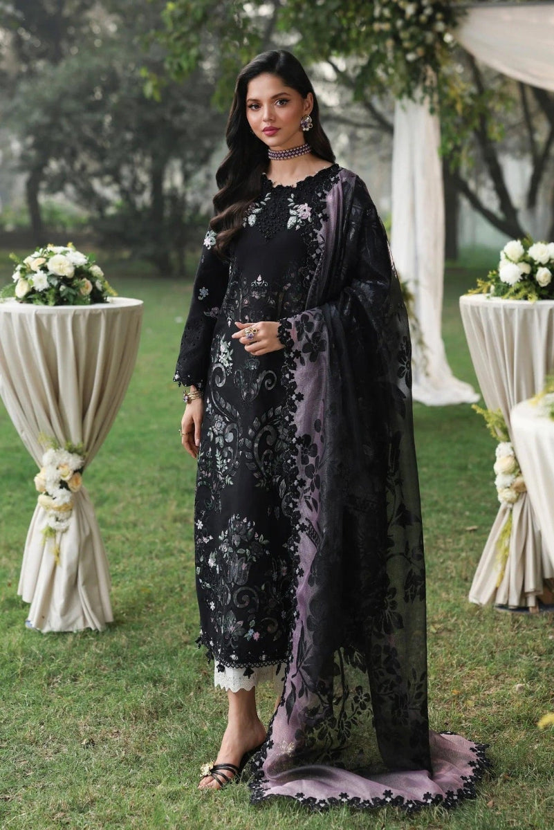 Lawn Suit with Chiffon Dupatta | Laser & Chicken Kari Work | Ready To Wear