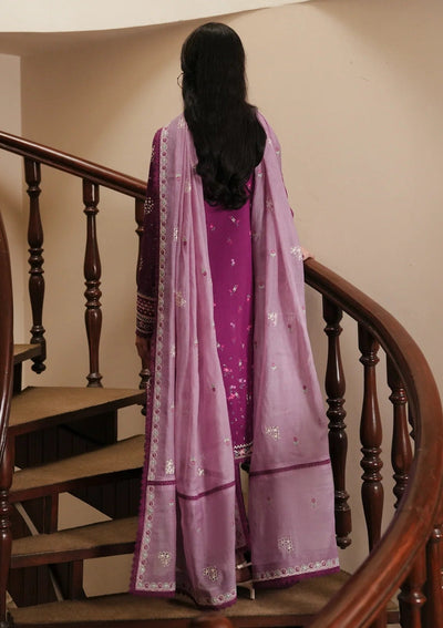 03 Piece Embroidered Egyptian Lawn Suit - Ready To Wear