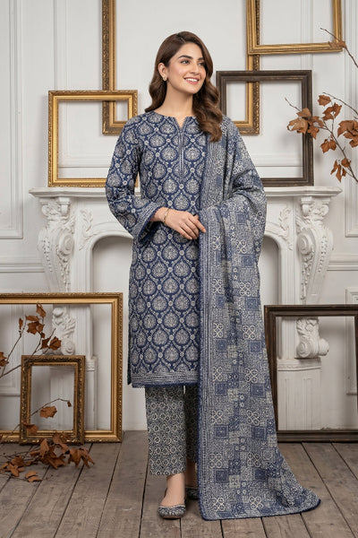 Zanzar 3 Pcs Stitched Rotary Printed Lawn Suit with Printed Lawn Dupatta | Ready To Wear