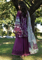 Heavy Embroidered Lawn Suit with Chiffon Dupatta | Ready To Wear