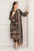 Adda Work Formal Bridal 3 Pcs Suit in Black | Net Shirt & Dupatta | Ready To Wear