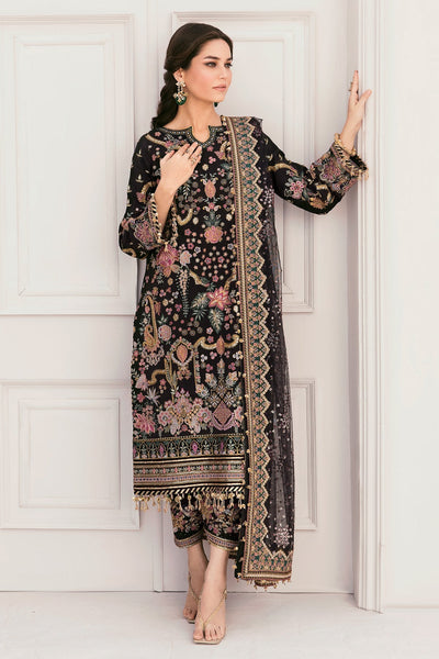 Adda Work Formal Bridal 3 Pcs Suit in Black | Net Shirt & Dupatta | Ready To Wear