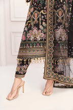 Adda Work Formal Bridal 3 Pcs Suit in Black | Net Shirt & Dupatta | Ready To Wear