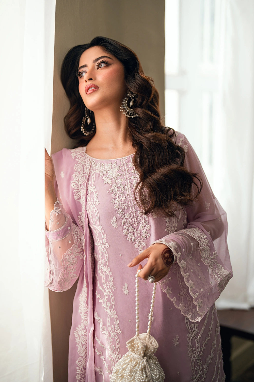 03-Piece Luxury Embroidered Chiffon Suit - Ready To Wear