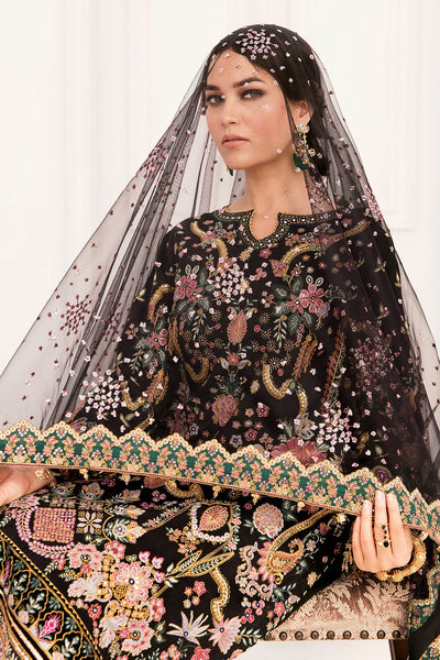Adda Work Formal Bridal 3 Pcs Suit in Black | Net Shirt & Dupatta | Ready To Wear