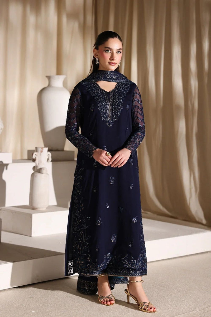 Chiffon Suit with Malai Trouser & Sequence Work | Ready To Wear
