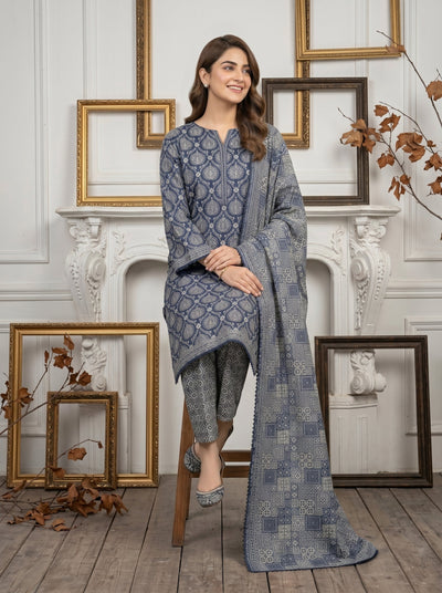 Zanzar 3 Pcs Stitched Rotary Printed Lawn Suit with Printed Lawn Dupatta | Ready To Wear