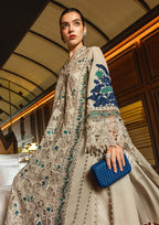 3 Pcs Heavy Embroidered Lawn Suit with Chikankari Work & Chiffon Dupatta| RTW