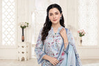 03-Piece Printed Lawn Suit With Cotton Trouser | Ready To Wear