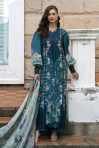 3 Pcs Embroidered Lawn Suit with Chiffon Dupatta | Ready To Wear