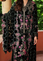 Emerald Green: Velvet Floral Embroidered Suit With Silk Trouser | Ready To Wear