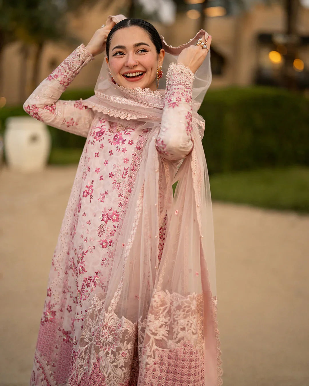 Blush Pink - Embroidered Lawn Suit With Organza Dupatta | Read To Wear